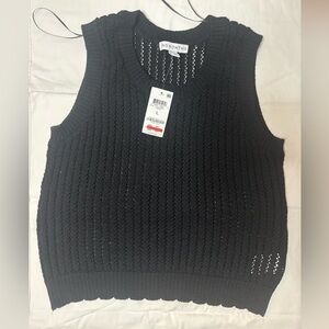 No Boundaries Black Sleeveless Sweater